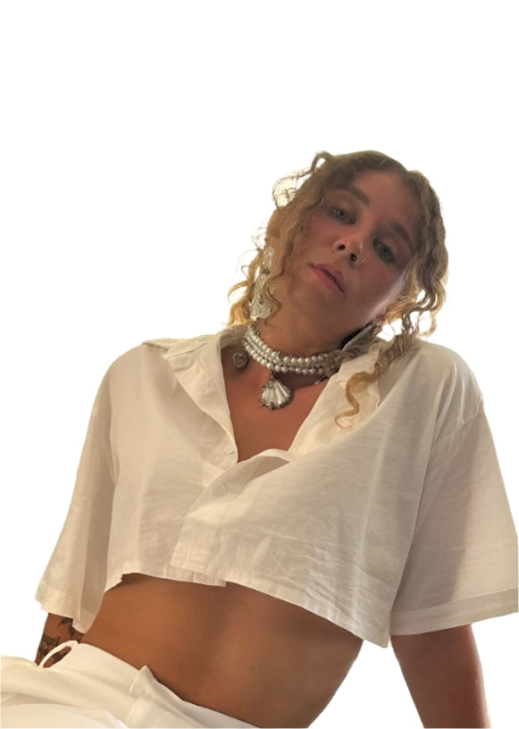 button shirt 2 pieces - White