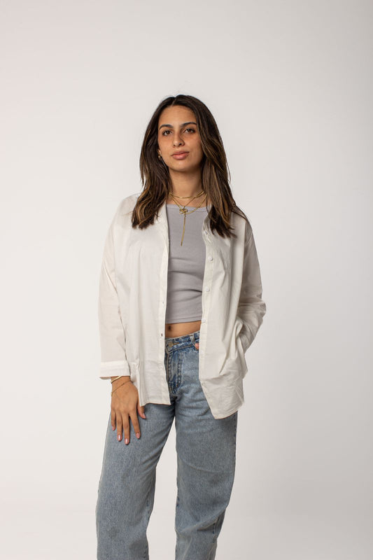 button shirt - White